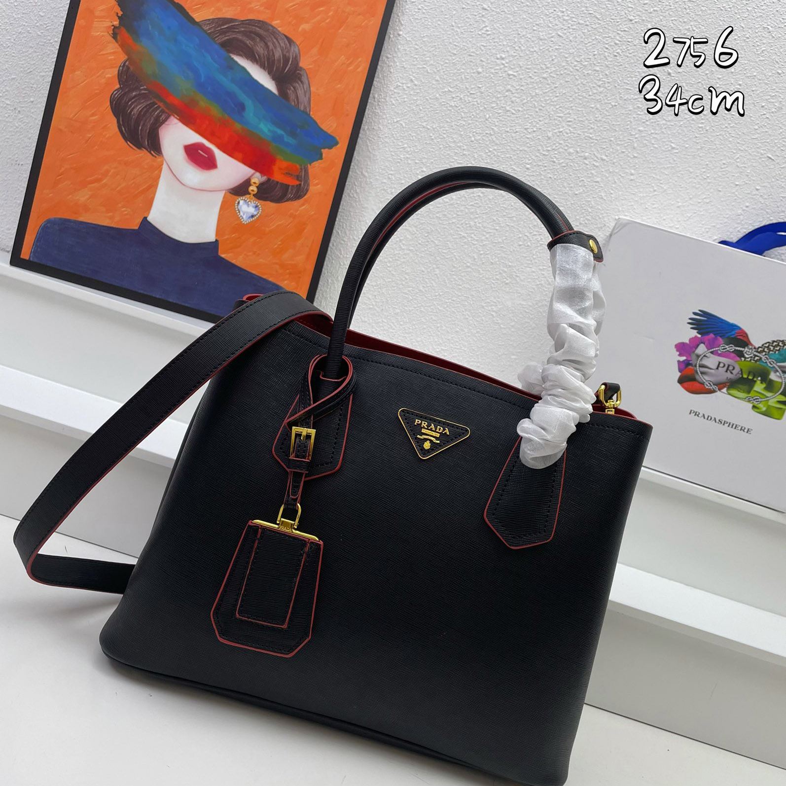 Pra*a top handle bags